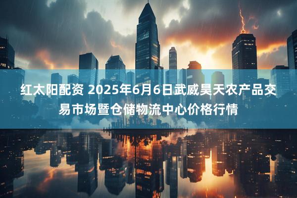 红太阳配资 2025年6月6日武威昊天农产品交易市场暨仓储物流中心价格行情