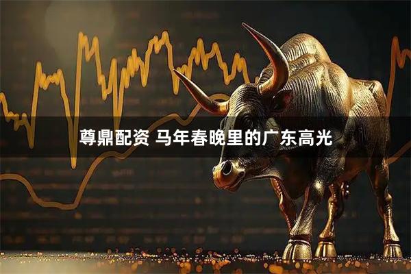 尊鼎配资 马年春晚里的广东高光